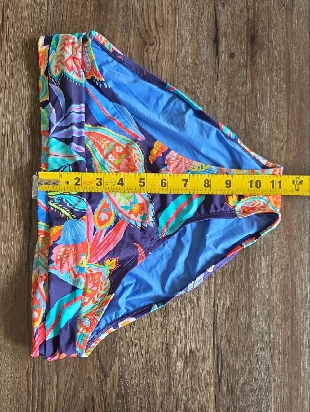 Nwot La Blanca Paisley Bikini Bottoms Swim Blue Multicolor Size 10 - Picture 3 of 6
